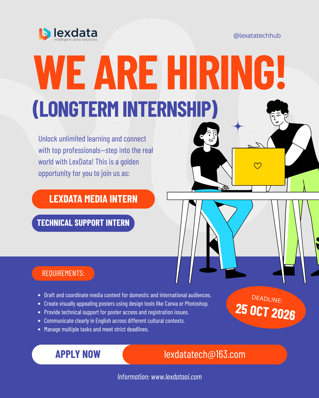 Interns wanted poster